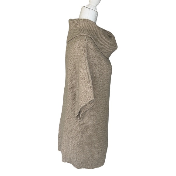 Coldwater Creek Tan Cashmere Blend Cowl Neck Dolman Sleeve Sweater - 10 / 12 - Picture 4 of 10